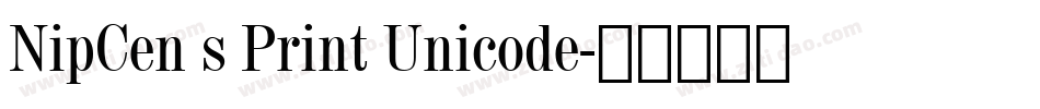 NipCen s Print Unicode字体转换
